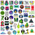 10/30/50pcs Aliens Ufo Cartoon Skateboard Fridge Guitar Lap Motorcycle Travel Luggage Classic Toy Decal. 