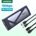 UGREEN M.2 NVMe SSD Enclosure Adapter 10Gbps USB C 3.2 Gen2 Tool-Free External Enclosure NVMe Reader Supports M and B&M Keys. 