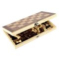 OYPFXMI 3 in 1 Wooden Chess and Checkers Set for Kids and Adults for Travel Portable Folding Beginner Chess Set. 