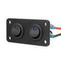 【2】 1/2/3/4 Gang Dash Rocker Toggle Switch Panel Waterproof Parts LED for RV Yacht Car Marine Boat 12V. 
