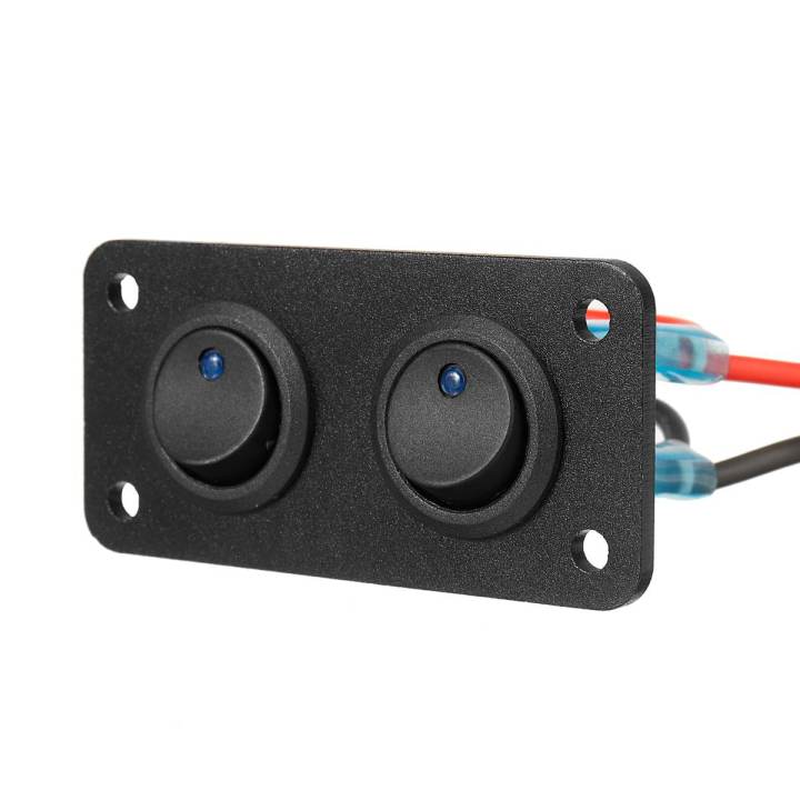 【2】 1/2/3/4 Gang Dash Rocker Toggle Switch Panel Waterproof Parts LED for RV Yacht Car Marine Boat 12V