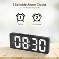 iFlashDeal Alarm Clock LED Mirror Alarm Clock Rechargeable Digital Clock Voice Control Desk Clock USB Table Clock Simple Style Clock Multifunctional with Mute and Temperature for Bedroom Home Office. 