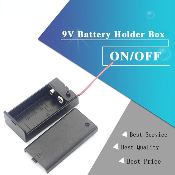 9V Battery Holder Box With Wire Lead ON/OFF Switch Cover Case | Daraz.lk