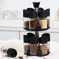 Spice Rack 12 pcs rotating spice rack double layer 360 rotating Spice rack Kitchen Spice organizer. 