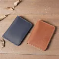 1088 Men's and Women's Genuine Crazy Horse Skin Head Layer Cow Leather Bag Wallet Pocket Simple Ultra thin Multi Card Space Large Capacity. 
