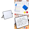 Dry Erase White Board with Stand Erasable Whiteboard with Support Desk Stable A4 Size. 