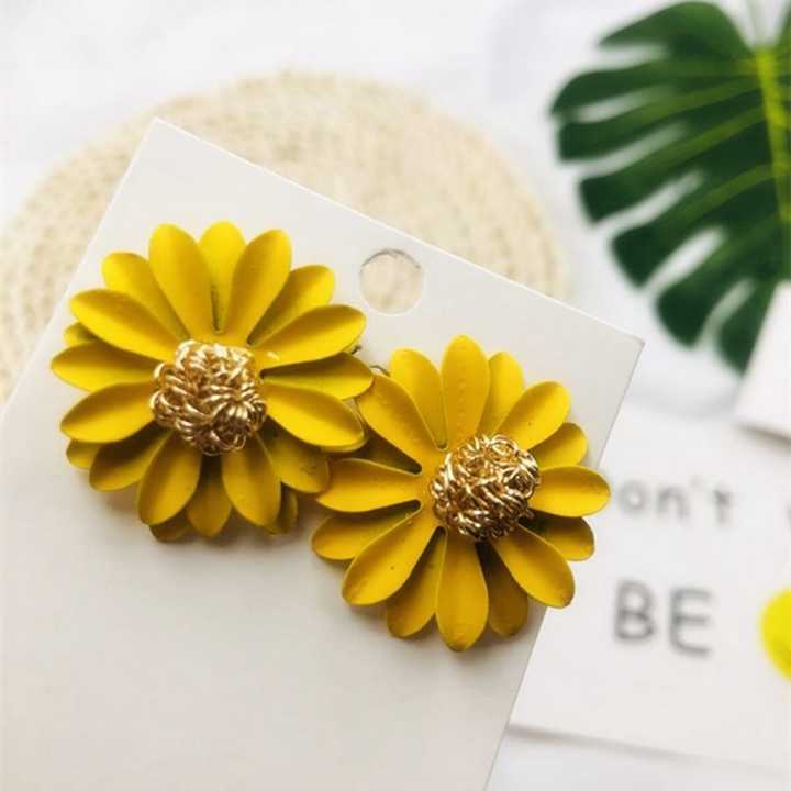 New Korean Daisy Sun Flower Stud Earring Women