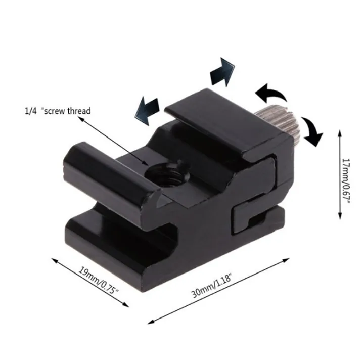 Hot%20Shoe%20Flash%20Bracket%20Camera%20Metal%20Cold%20Shoe%20Mount%20Adapter%201/4%20Tripod%20Screw%20-%20Image%205