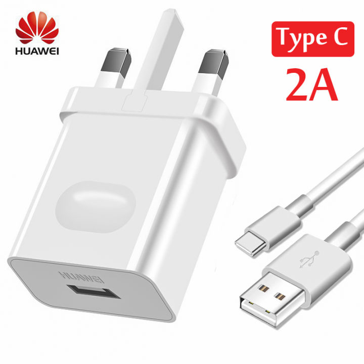 Huawei Charger UK Plug Adapter 5V/2A 10W & 1M Huawei Type C USB Cable