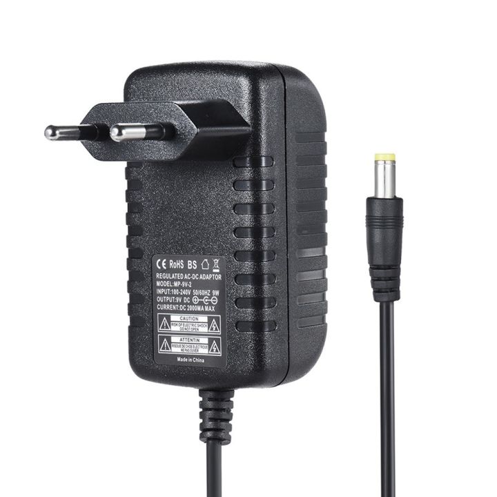 9V 2A Power upply Adapter Converter for Guitar Bass Effect 100240V
