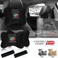 Perodua  High Quality Headrest Pillows  2 Pieces With Seat Belt Straps 2 Pieces For Perodua Bezza. 