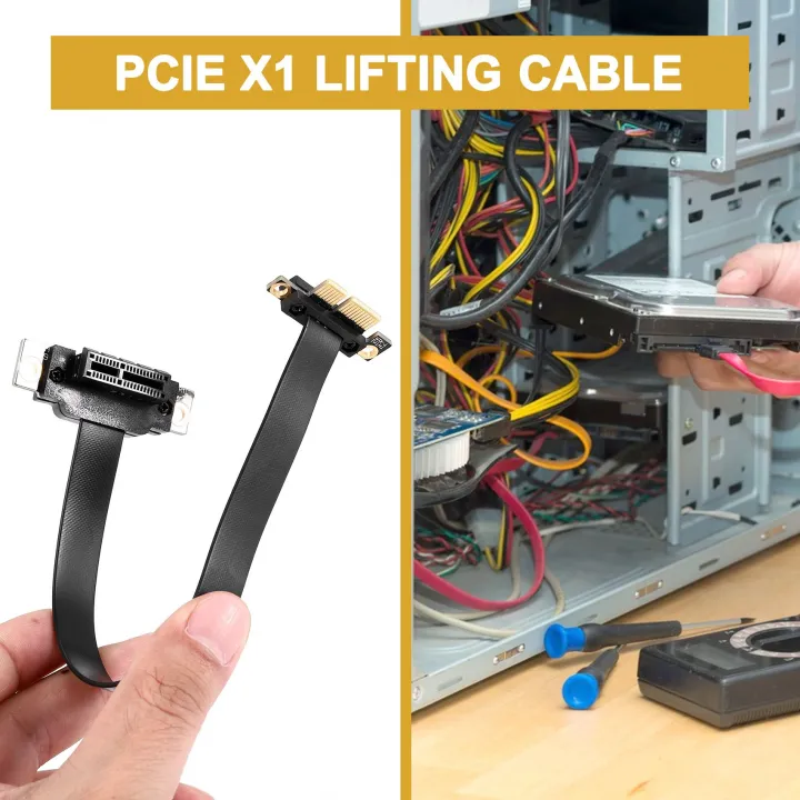 PCIE%20X1%20Riser%20Cable%20Dual%2090%20Degree%20Right%20Angle%20PCIe%203.0%20X1%20to%20X1%20Extension%20Cable%208Gbps%20PCI%20Express%201X%20Riser%20Card%2020cm%20-%20Image%208
