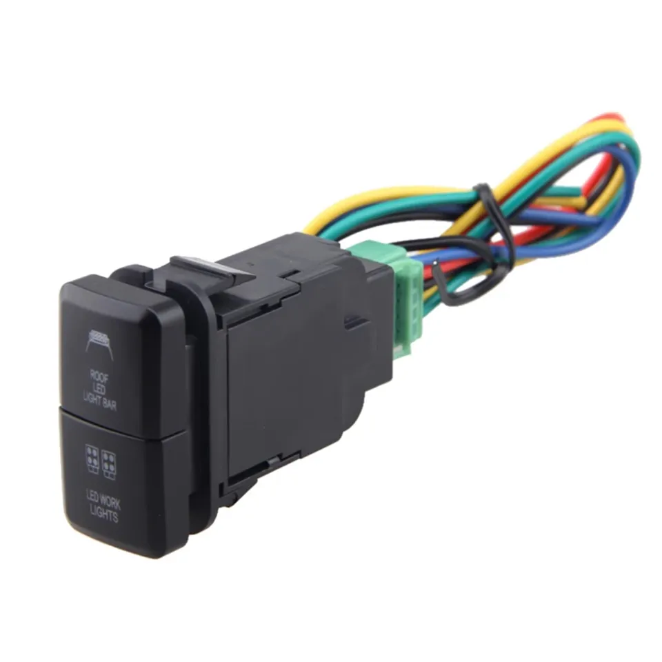 Elektrische Raambediening Schakelaar Voor Toyota Voor Tacoma Voor Land Cruiser Voor Reiz Voor Prado 120 FJ Auto DRL Lichtbalk ABS Speaker Claxon Schakelaar (Kleur : Power