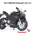 model bike 1/12 Ducati Panigale V4S Alloy Racing Cross-country Motorcycle Model Simulation Toy Street Motorcycle Model Collection Kids GiftParty Tableware. 