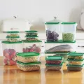 Set of 17 Pieces High Quality Plastic Containers with Cover.  Multi-Function Food Storage Containers. 