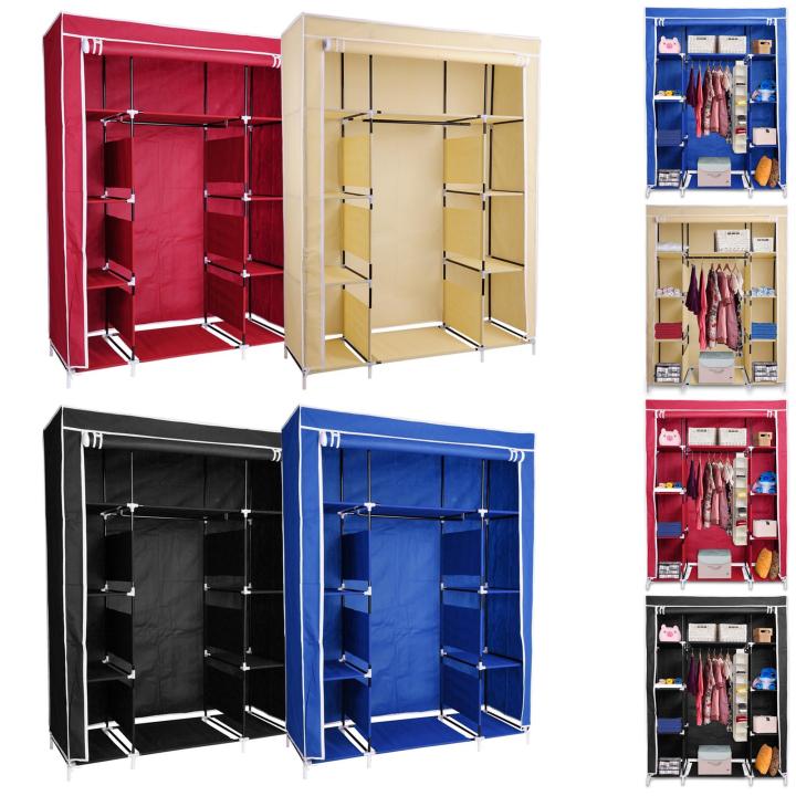 3%20Door%20Storage%20Wardrobe%20Foldable%20And%20Movable%20Cloth/Fabric%20Wardrobe%20With%20Zip%20Up%20Collapsible%20Cupboard%20Model%2088130%20-%20Image%204