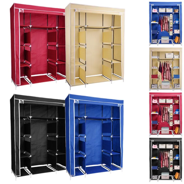 3%20Door%20Storage%20Wardrobe%20Foldable%20And%20Movable%20Cloth/Fabric%20Wardrobe%20With%20Zip%20Up%20Collapsible%20Cupboard%20Model%2088130%20-%20Image%204