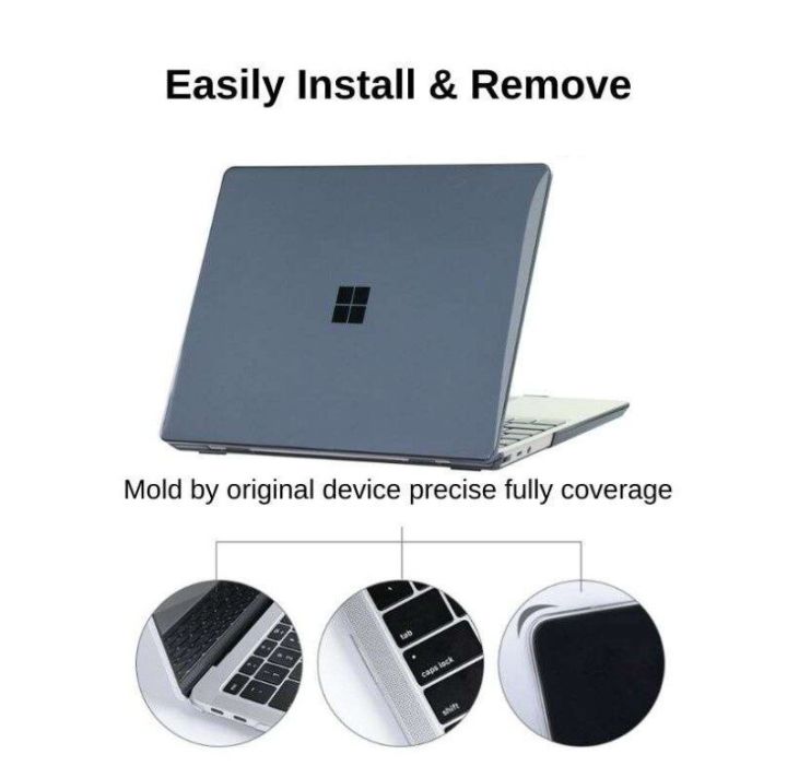 CRYSTAL%20CLEAR%20Hard%20PC%20Case%20Microsoft%20Surface%20Laptop%20Go%205%204%203%202%201%2012.4%2013.5%201868%201951%201769%201867%201958%201950%20Cover%20Casing%20-%20Image%202
