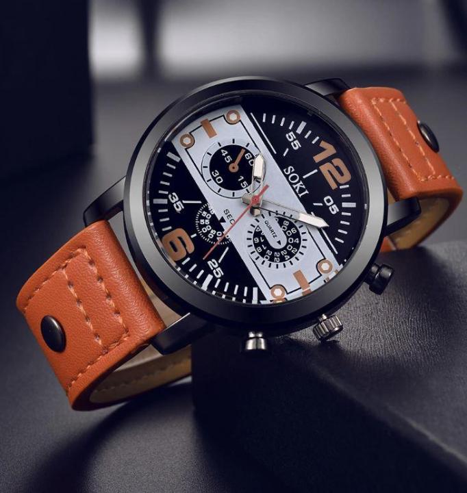 Men's%20watch%20Couple%20Leather%20Band%20Analog%20Quartz%20Round%20Business%20Wrist%20Watch%20Man%20watches%20-%20Image%203