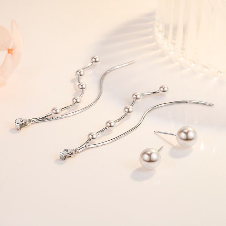 %E3%80%90ZOSR%E3%80%91925%20Sterling%20Silver%20%20Women's%20Fashion%20Jewelry%20High%20Quality%20Pearl%20Long%20Tassel%20Drop%20Simple%20Back%20Hanging%20Earrings%20Ear%20Cuff%20-%20Image%206