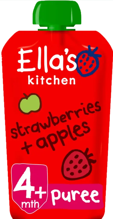 Ella's Kitchen Organic Strawberries and Apples Baby Pouch 4+ Months 120g