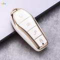 Vehicle Key Fob Cover Full Cover Protection for Byd Atto 3 Accessory White. 