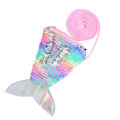 Yfashion Kids Coin Purse Children's Crossbody Small Bag Fish Tail Design Sequins Hanging Rope Coin Bag As Perfect Gift. 