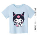 Fashion Cute Cartoon Kuromi Children's T-Shirt Kawaii Summer Tees Loose Short Sleeve Women Y2k Tops Boy Girl Shirts. 