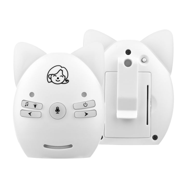 Wireless Audio Baby Monitor Max. 300M Transmission Range with Night light Music Built-in Microphone Speaker Two-Way Talk Audio Mnitoring Dual Power Supply Ways