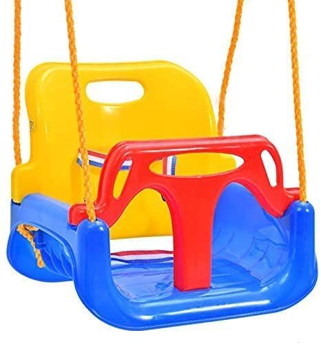 New 3 In 1 Children's Swing Chair Toddler Swing Seat Detachable Baby Swing For Parent-child Interactive Infant Home Outdoor Swing