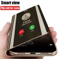 For Samsung Galaxy S23 Ultra 5G Case Smart Mirror Leather Flip Stand Phone Case For Samsung S23 Plus S 23 FE S23Ultra Back Cover. 