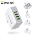 Lencent USB Charger Plug 4-Port USB Universal Travel Adaptor Plug 22W/5V 4.4A Wall Charger with Singapore/USA/EU/AUS Worldwide Travel Charger Adapter Multi Plug for iPhone iPad Android Tablets and More. 