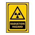 Radiation Hazard Sign Board - 15cm X 21cm. 