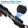 4PCS PERODUA Car styling Door Carbon Fiber Sill Scuff Plate Décor Sticker with Courtesy Car Logo. 
