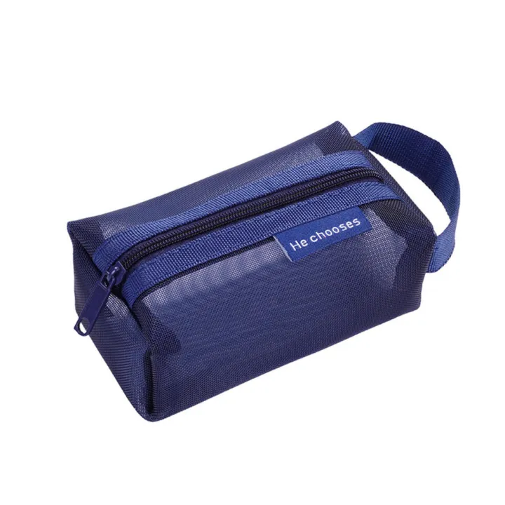 Key%20Pencil%20case%20Organizer%20Earphone%20Large%20capacity%20Nylon%20mesh%20Square%20Lipstick%20Pen%20bag%20for%20School%20Office%20Travel%20Students%20Stationery%20-%20Image%203