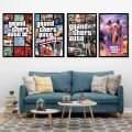 A4 Sized Poster GTA Gaming Grand Theft Auto Wall Posters for Girls and Boys. 