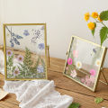 4 Inch 6 Inch Diy Glass  Frame Handmade Creative ple Dried Flower Picture Frame Minimalist Table Ornament frame size. 