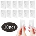 10Pcs Transparent Punch-free Non-marking Hooks Wall Invisible Traceless Rack for Bathroom Kitchen Storage Holder. 