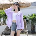 Ice Silk Sun Protection Shirt Women 2024 Summer New Long Sleeve Thin Coat Air Conditioning Blouse Loose Internet Hot Sun Protection Clothing. 