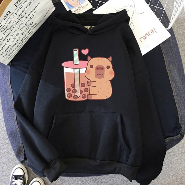 Capybara%20Bubble%20Tea%20Hoodie%20Women%20Aesthetic%20Graphic%20Kawaii%20Hoodies%20Unisex%20Autumn%20Winter%20Funny%20Harajuku%20Pullover%20Sweatshirts%20Hoody%20-%20Image%203