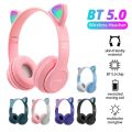 P47 Bluetooth 4.1 Headphone Wireless Headband Earphone Hands Free Music Headset With MF/TF & AUX ports , P47 Cat Ears. 