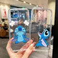 Disney Angry Stitch Phone Case For iPhone 16 15 14 13 12 11 Mini Pro Max X XR Xax 7 8 Plus SE20 Transparent Cover. 