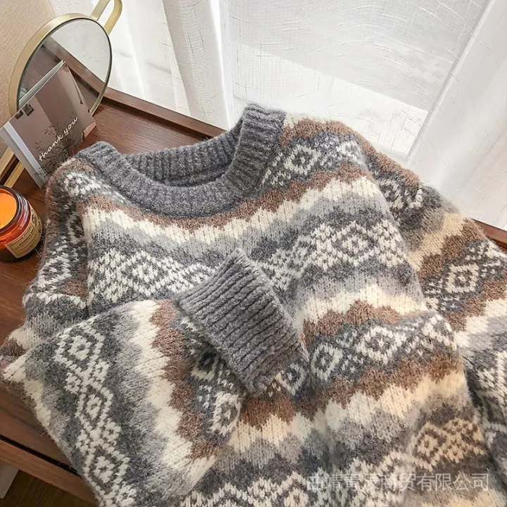 Retro%20Lazy%20Style%20Red%20Christmas%20Sweater%202024%20New%20Women's%20Loose%20Outer%20Wear%20Autumn%20and%20Winter%20Japanese%20Style%20Popular%20-%20Image%208