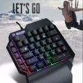 Shipadoo F6 Wired Single Handed RGB Backlight Gaming Keyboard 39 Keys One Hand Ergonomic Game Keypad for PC Laptop Pro PUBG Gamer. 