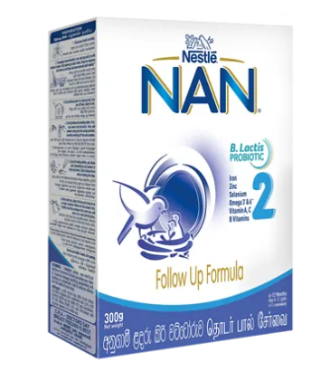 Nestle NAN 2 HMO Follow Up Formula with Iron - 6-12 Months, 300g Bag in Box Pack