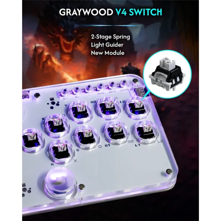 13key Mini Keyboard Arcade Joystick Leverless Controller | Daraz.lk