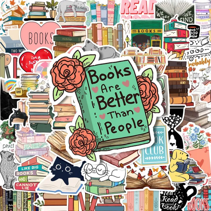 40pcs%20Book%20Stickers%20Aesthetic%20Vintage%20Reading%20Books%20Stickers%20for%20Laptop%20Scrapbook%20Journal%20Kids%20Girls%20Boys%20Stickers%20-%20Image%206