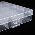 18/24 Grids Plastic Jewellery Organizer Box Adjustable Dividers Portable Clear Jewelry Storage Box. 