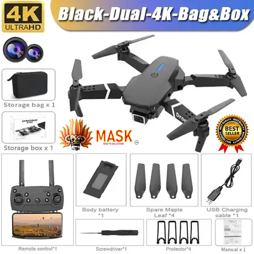 E88 Pro Dual-Camera Drone 4k Profesional HD 4k Rc Airplane Dual-Camera Wide-Angle Head Remote Quadcopter Airplane Toy Helicopter
