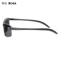 OQ BOGA 1 Piece Unisex Outdoor Anti-UV Black Oval Frame Sunglasses Men Women Eye Protection Half Rim Sun Glasses UV400. 